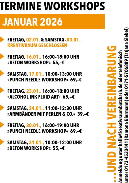 Workshoptermine August 2025